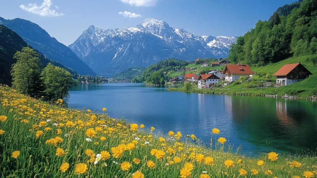 Blumenwiese in Kärnten am Wasser